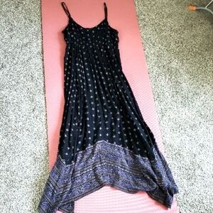 American Eagle Maxi Dress Black Print
